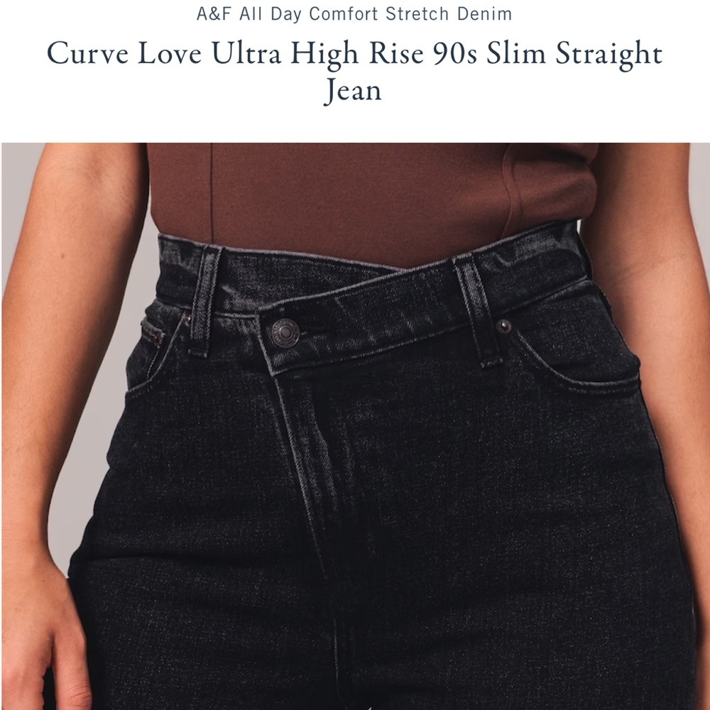 ABERCROMBIE CURVE LOVE Ultra High Rise 90s Slim Straight jeans